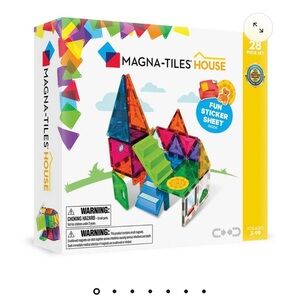Magna-Tiles House 28-Piece Set - Vibrant Multicolor